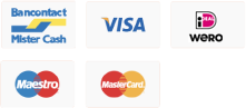 visa, mastercard, maestro, bancontact en overschrijving
